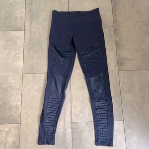 Alo yoga moto leggings navy blue small